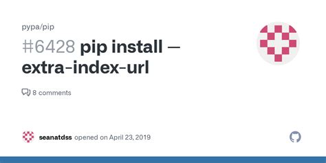 Pip install extra index url - Jan 25, 2019 · I juse want build whl binary for python3.7. Tensorflow, Mxnet and PyTorch support python3.7. So, i decide to wait your team. You can do it yourself using one click build I have provided. 